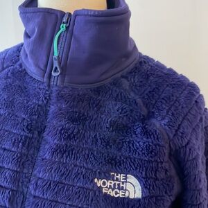 The North Face size S purple and teal fleece. EUC